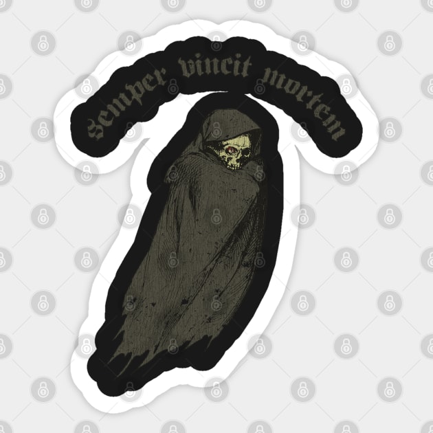 Death Always Wins Vintage Sticker by JCD666